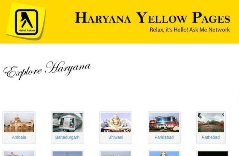 Haryana yellow Pages by Classic Computers